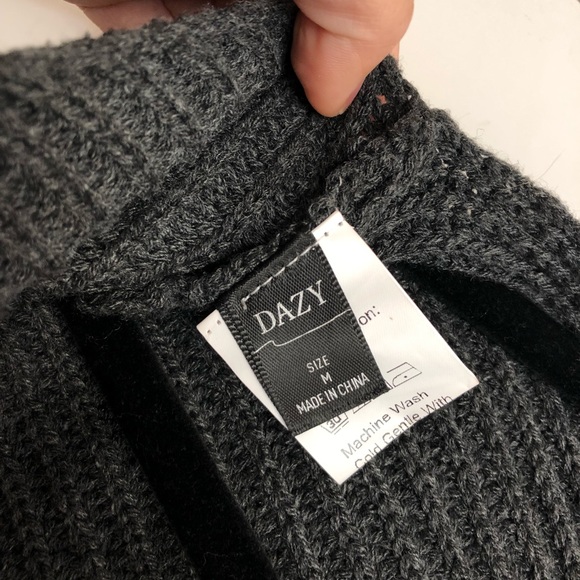 Dark grey crop cardigan- shein - Picture 3 of 3